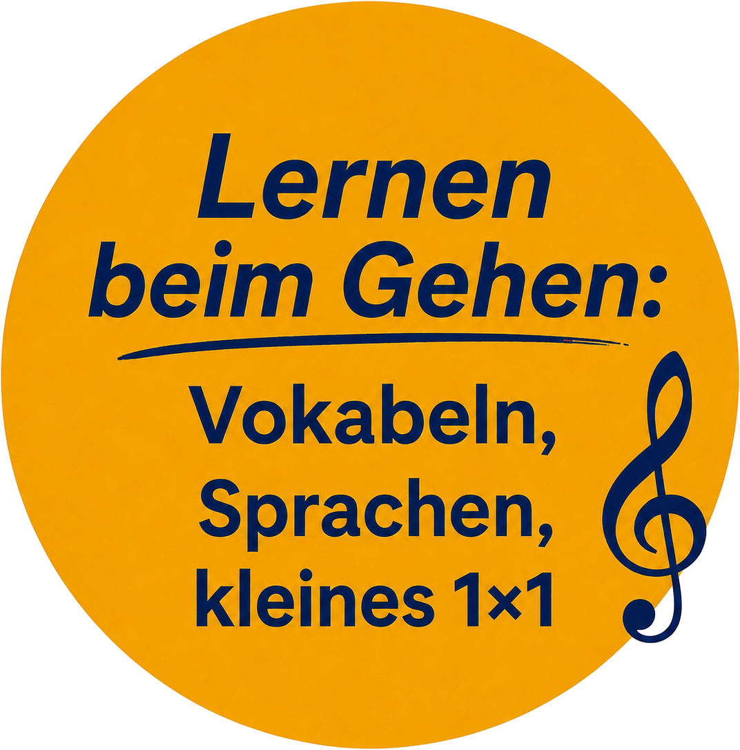Lernen beim Gehen: Vokabeln, Sprachen, kleines 1×1